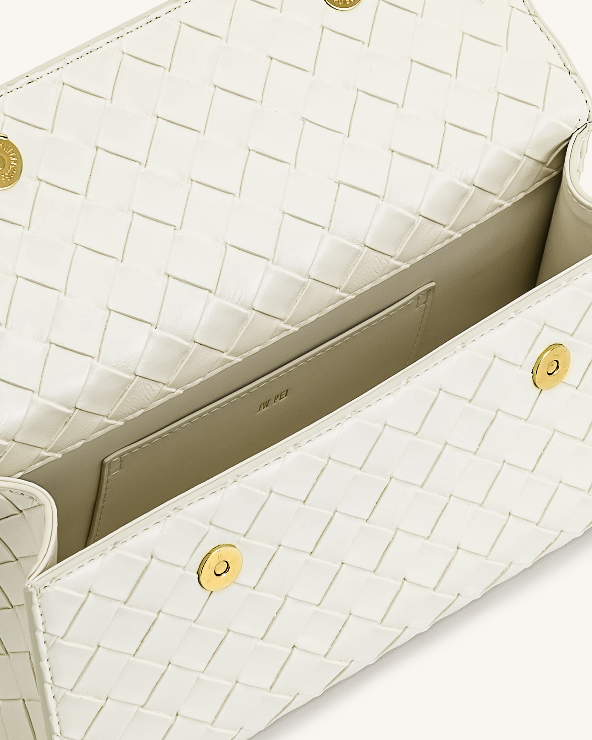 Keyla Weave Texture Top Handle Bag - White - Image 4