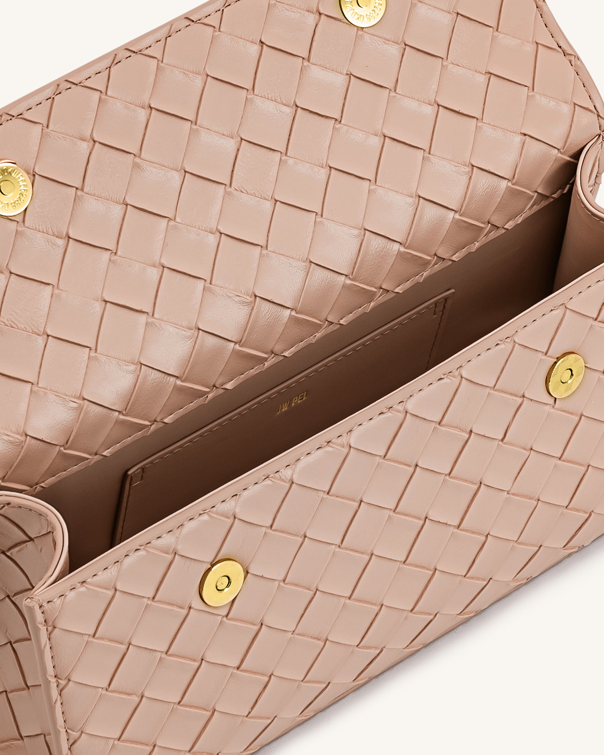 Keyla Weave Texture Top Handle Bag - Pink - Image 4