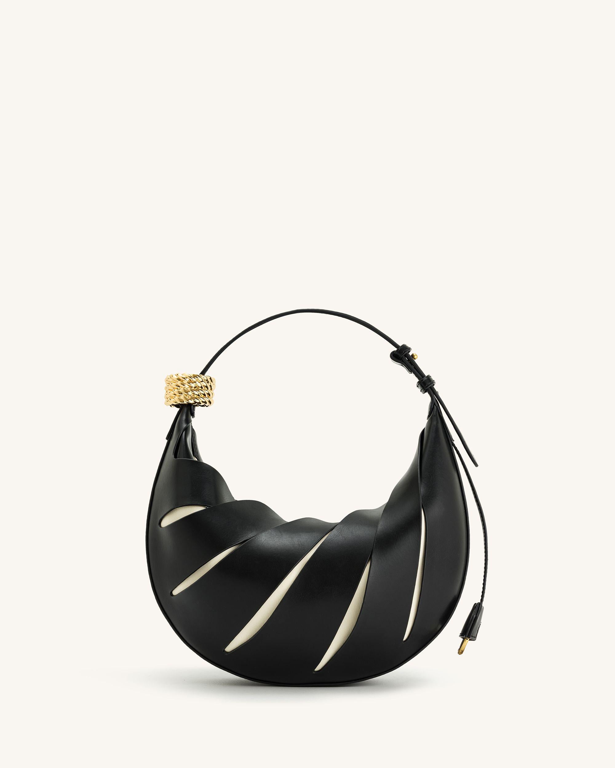 Jana Hollow Out Shoulder Bag - Black - Image 4
