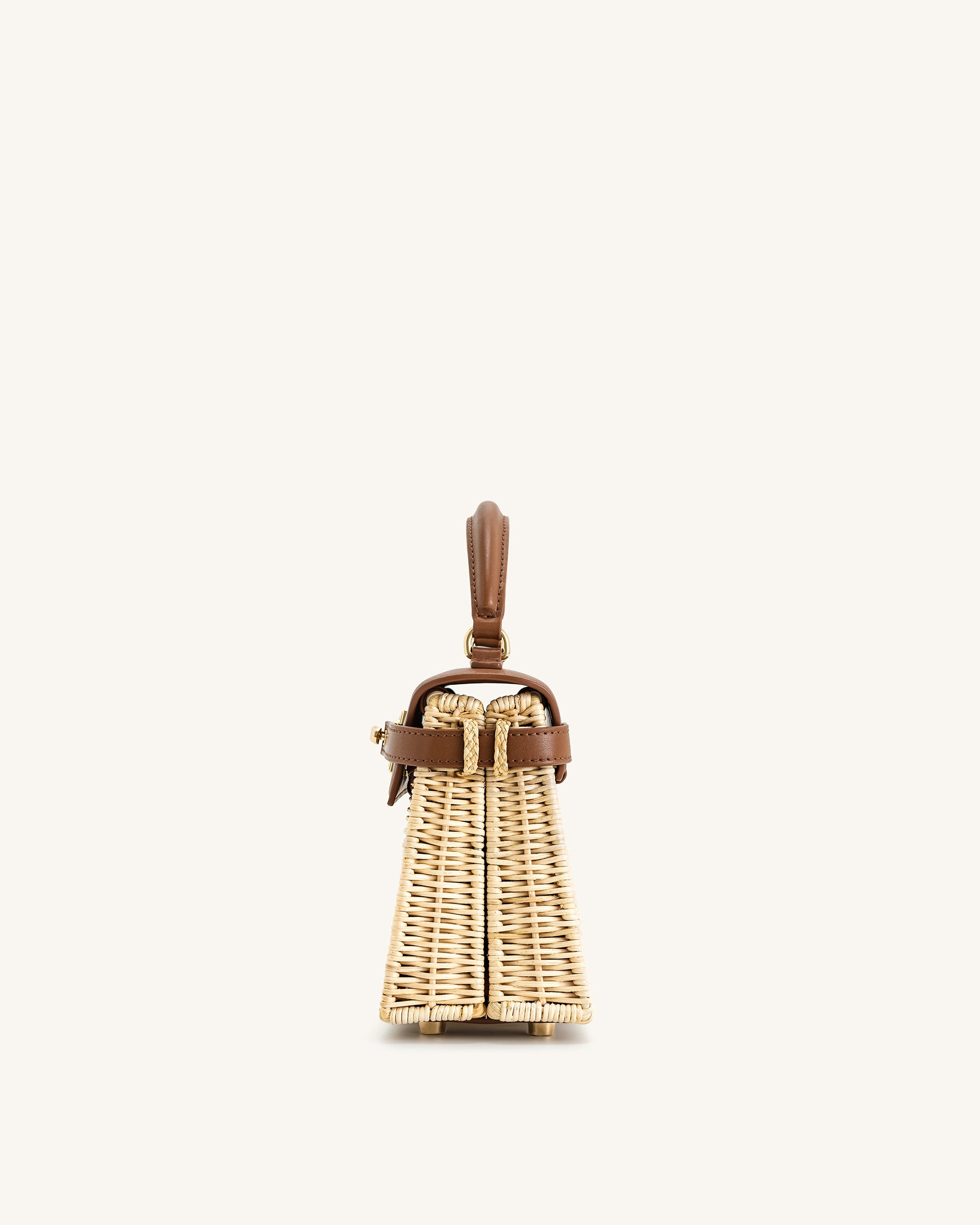 Elise Natural Rattan Weaving Handbag - Brown Rattan - Image 4