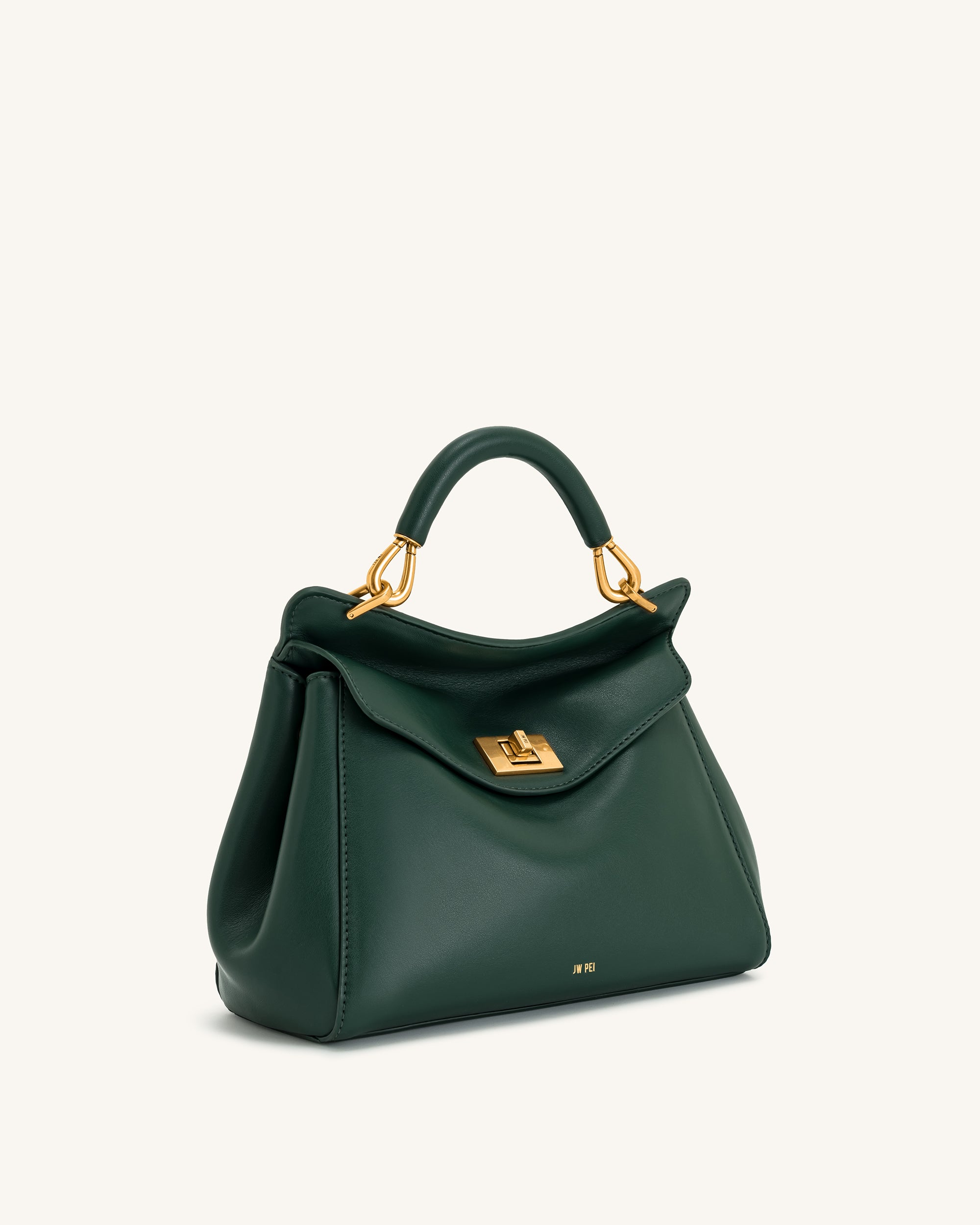 Lucia Classic Top Handbag - Dark Green - Image 2