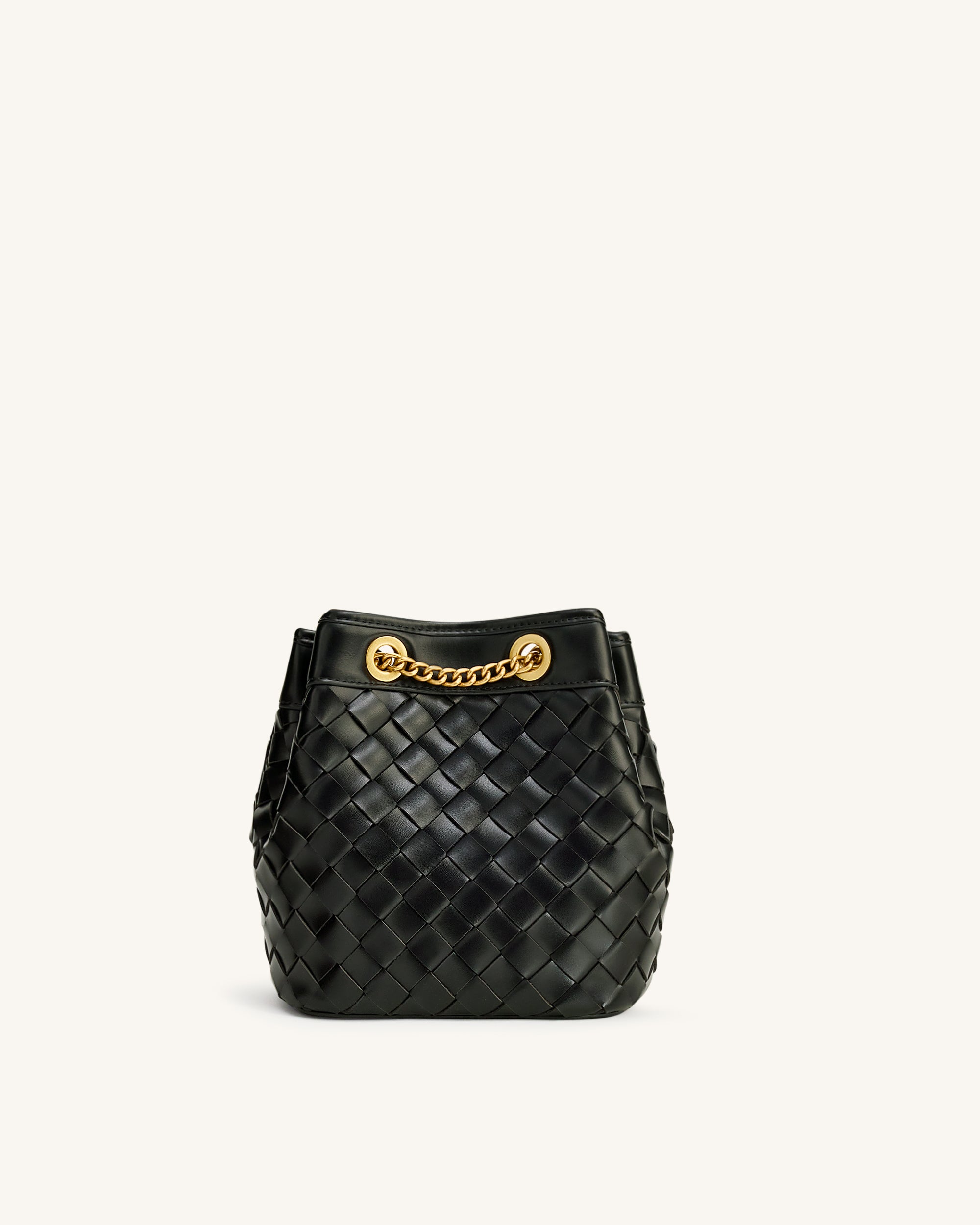 Yara Hand-Woven Bucket Bag - Black - Image 3