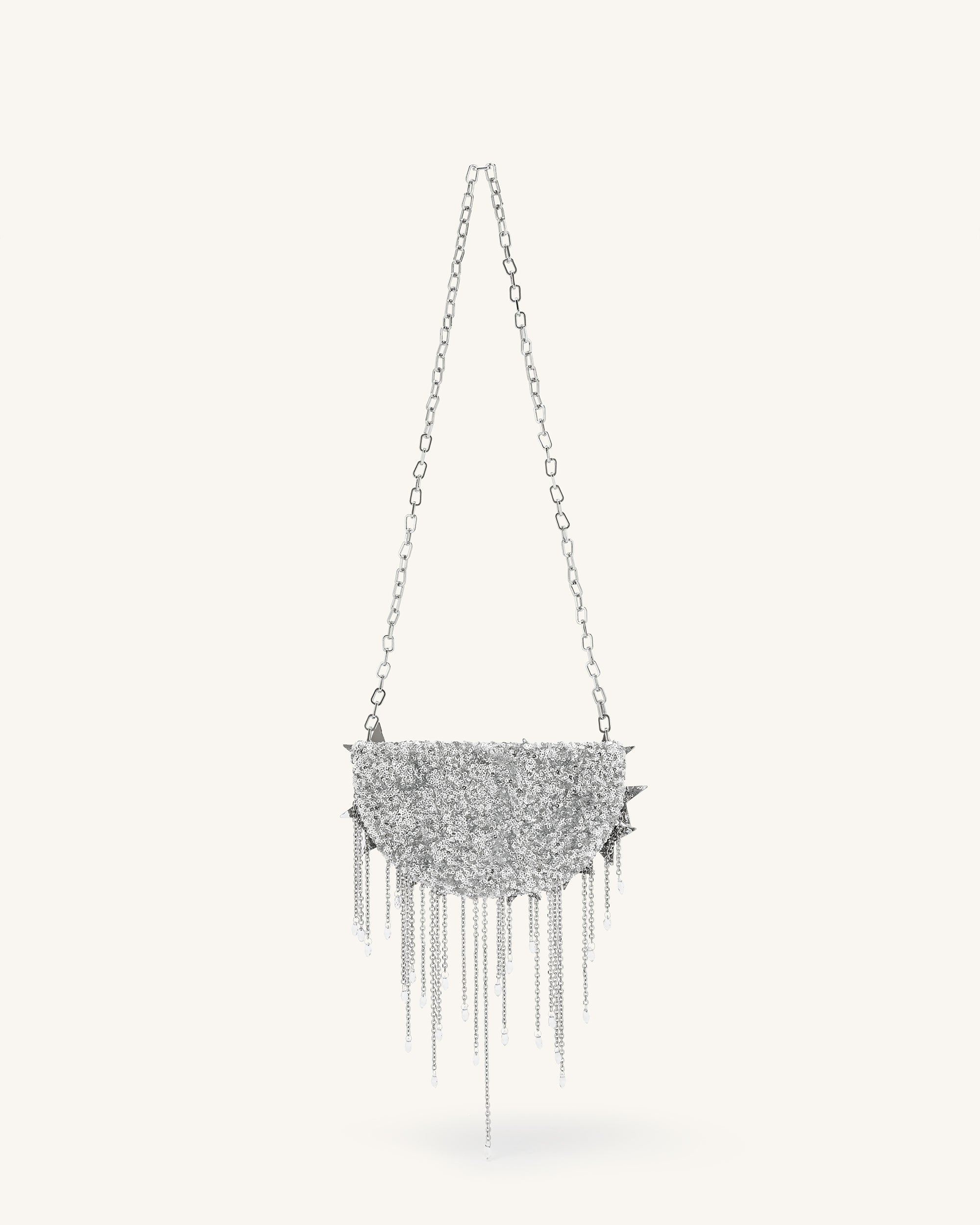 Anika Star-Embellished Chain Bag - Silver - Image 3