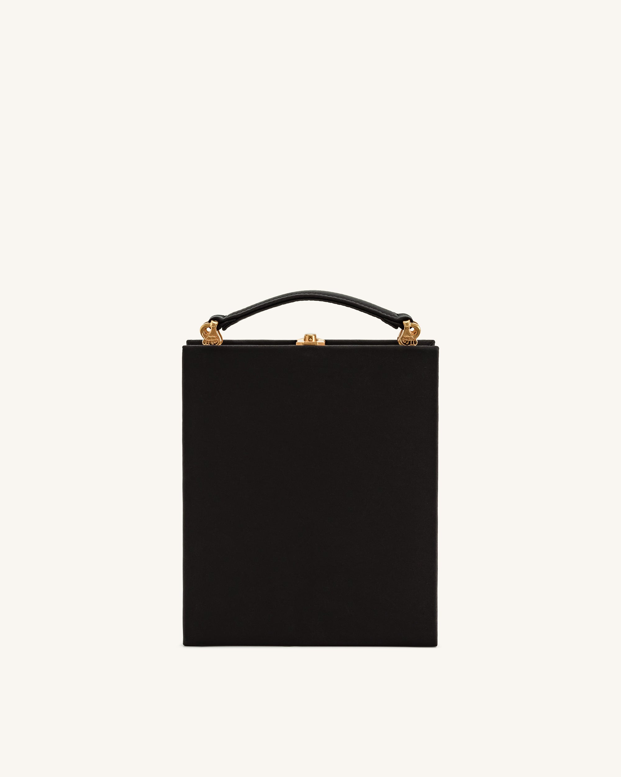 Taya Orchid Motif Book Shape Clutch Bag - Black - Image 3