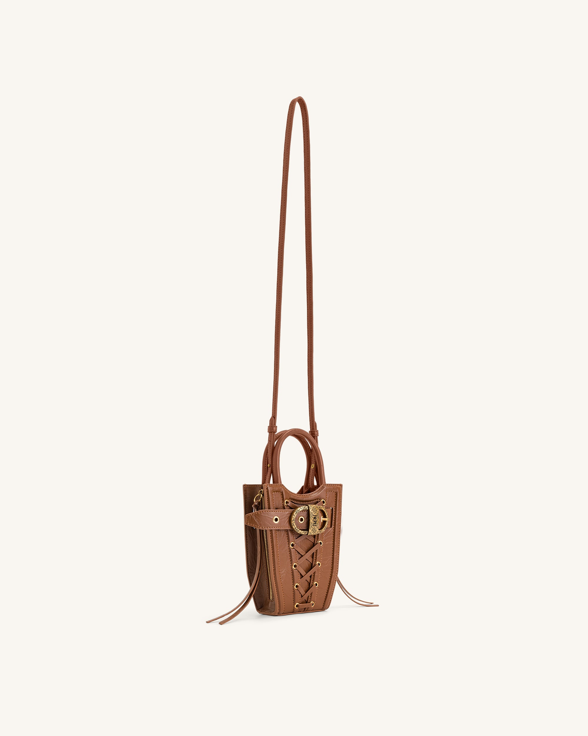 FEI Crushed Straps Phone Bag - Brown - Image 2