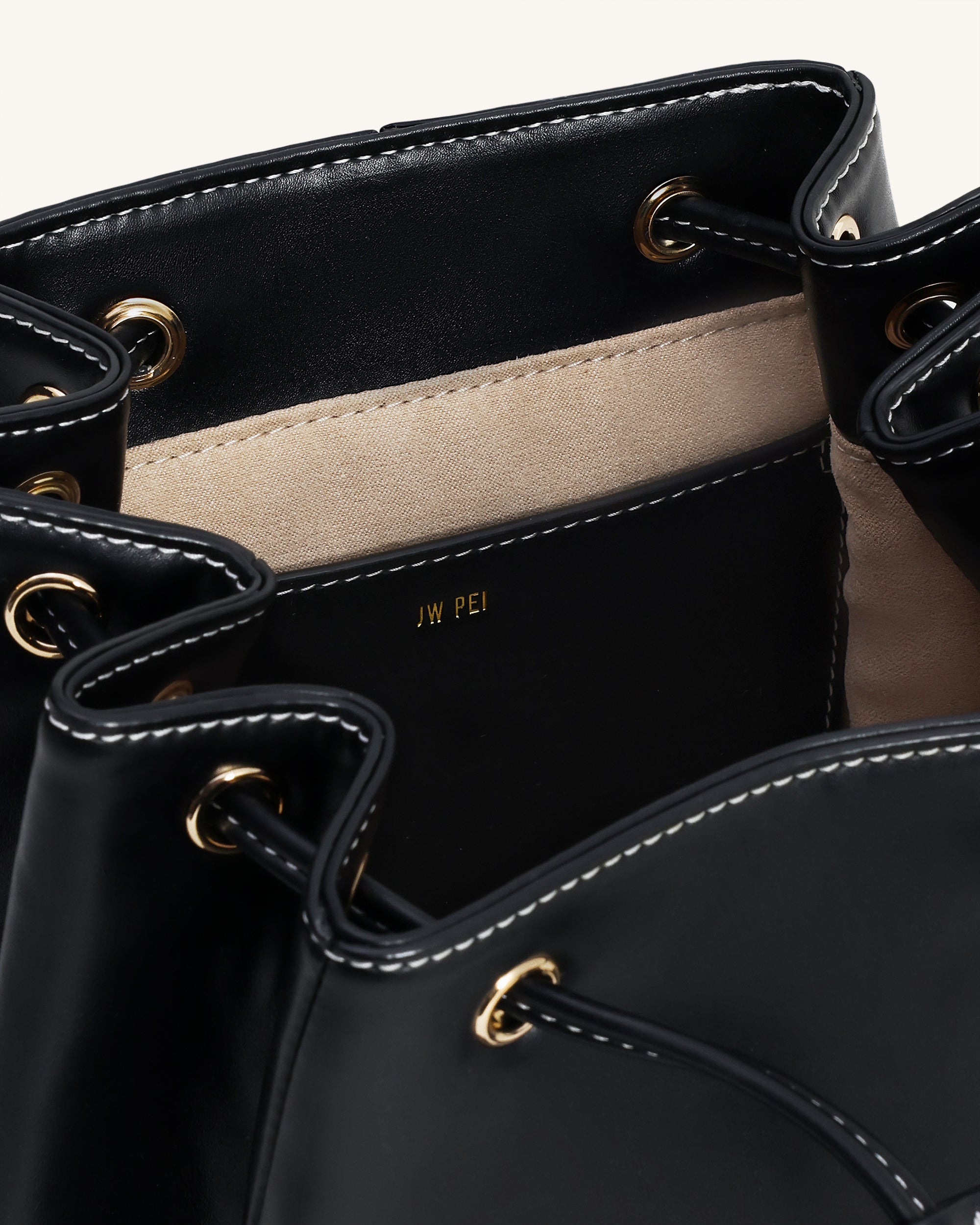 Harper Buckle Pocket Backpack - Black - Image 4