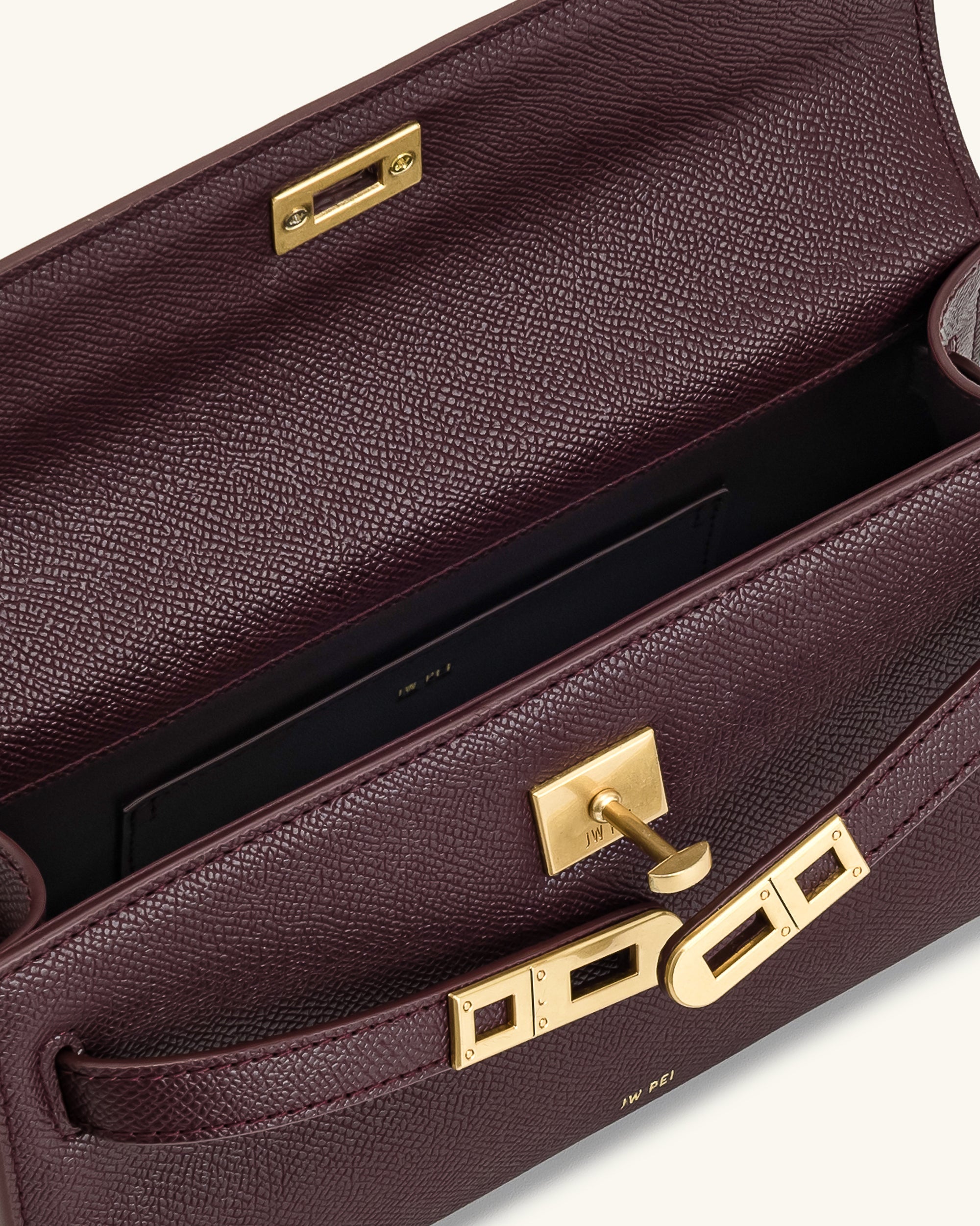 Noor Top Handle Bag - Deep Burgundy - Image 5