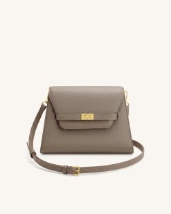 Piper Pebbled Crossbody Bag - Taupe