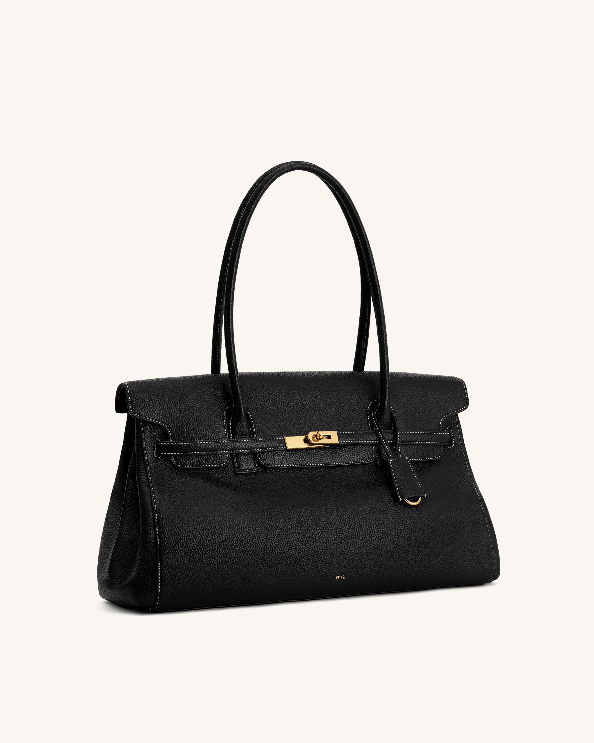 Yara Large Shoulder Bag - Black - Image 2