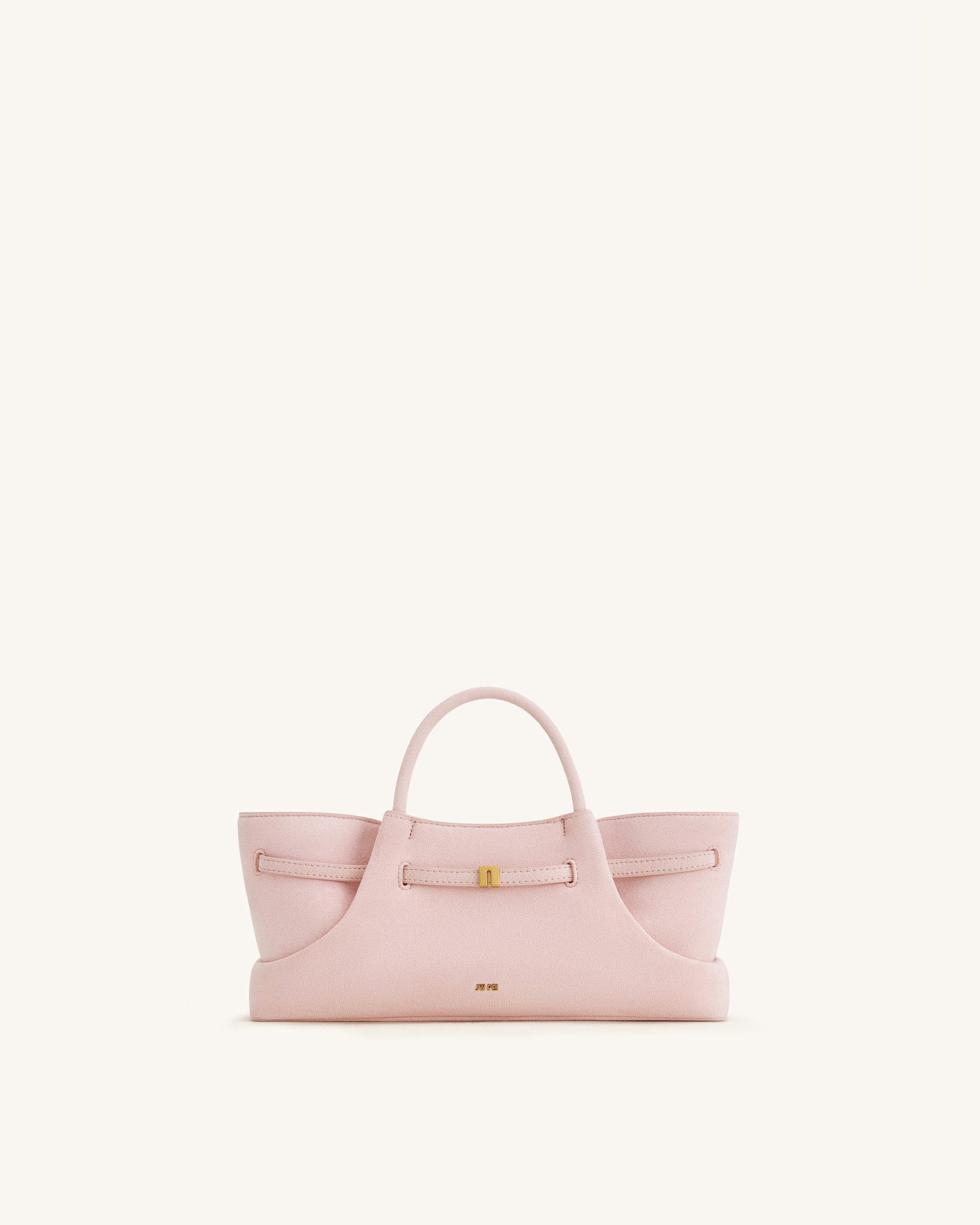 Maeve Dachshund Metal Charm Faux Suede Tote Bag - Pink - Image 3