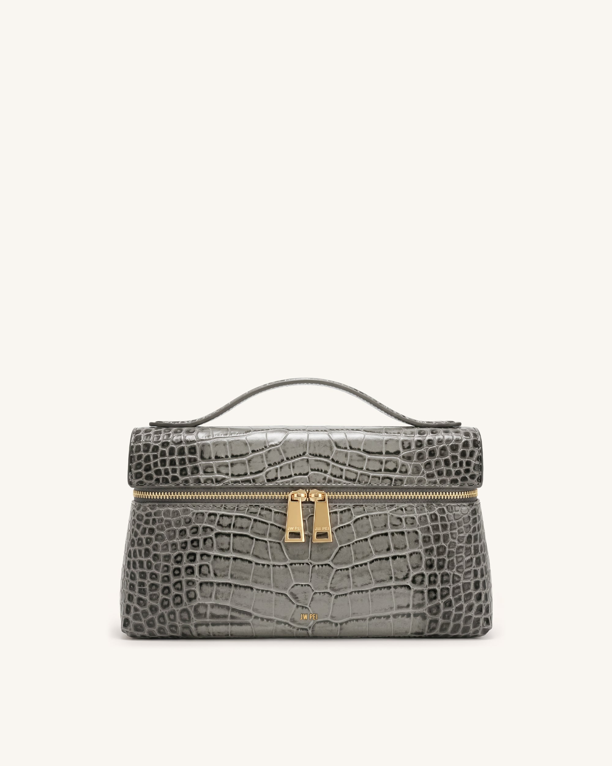 Thea Top Handle Bag - Grey Croc