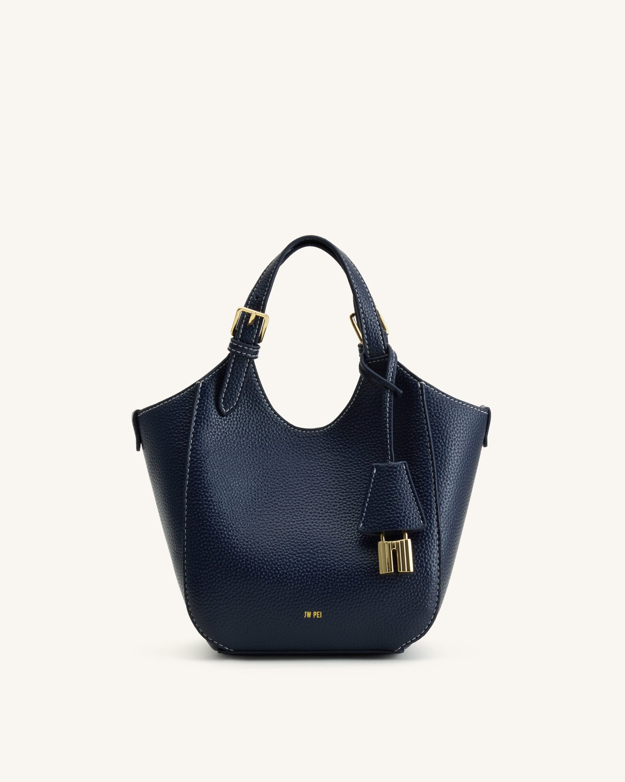 Ines Padlock Tote Bag - Navy - Image 3