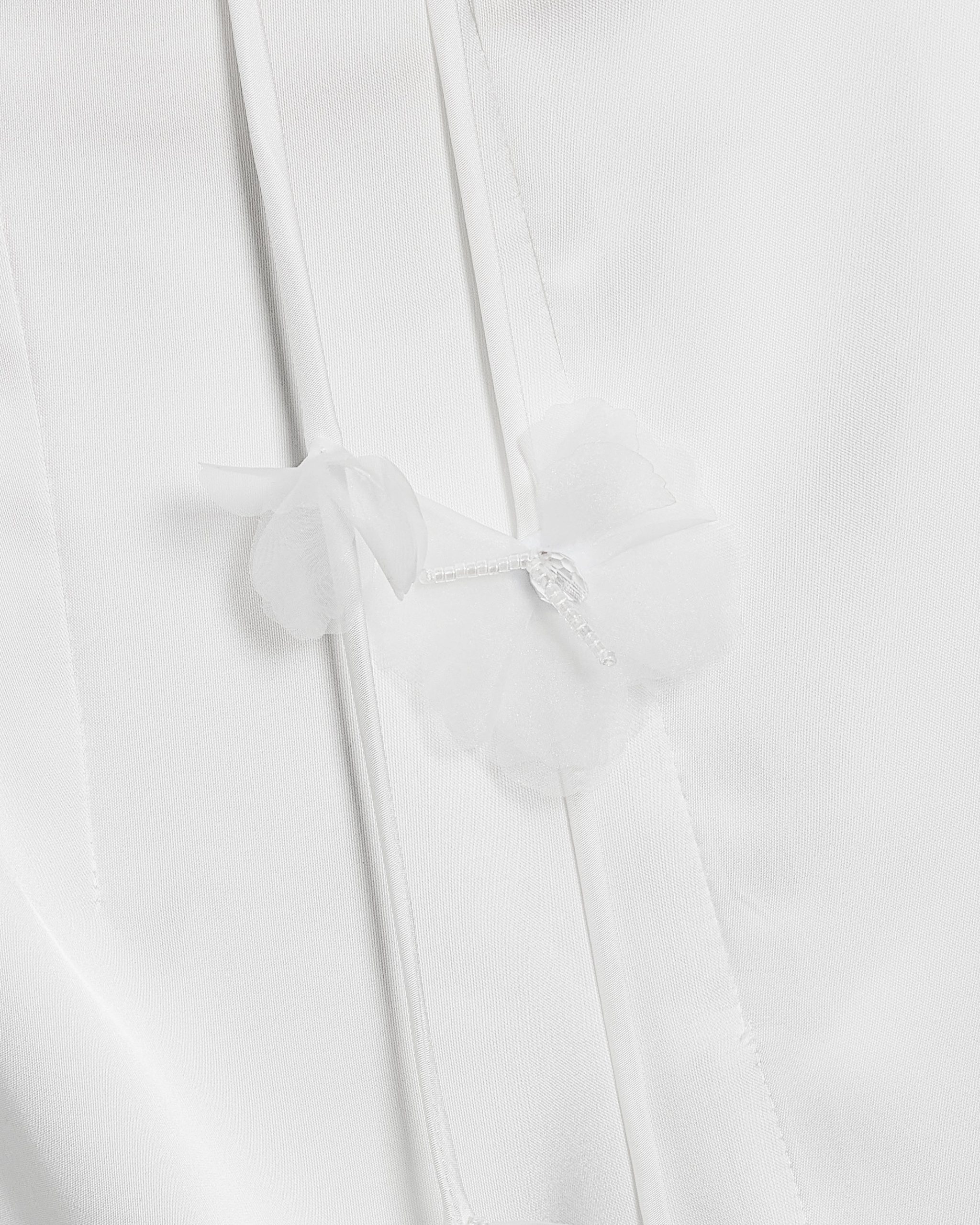 Floral Ruched Halter Mini Dress - White - Image 6